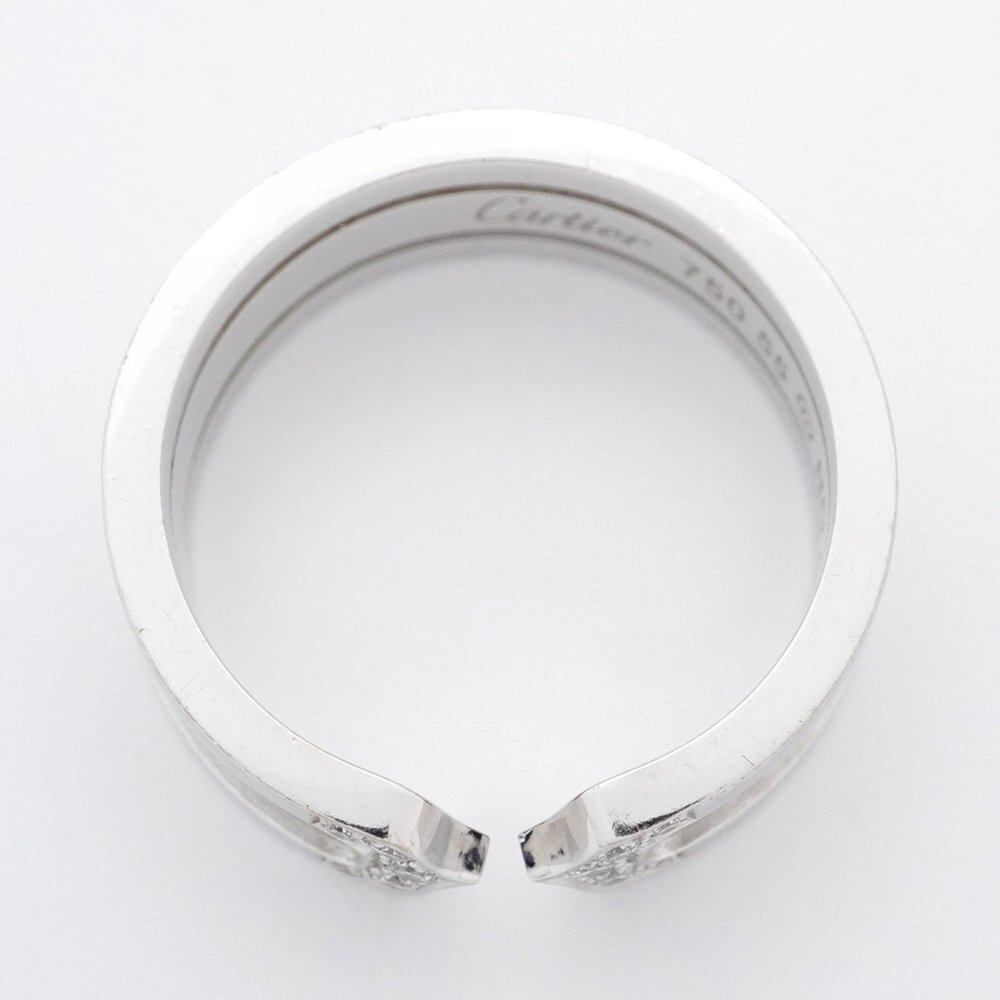 CARTIER Authentic 18k Silver Diamond Ring #55 - Picture 3 of 9